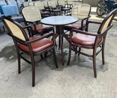 Ghế Thonet  Có Tay Tựa Mây Gỗ Sồi GT02
