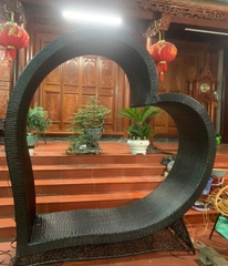 Ghế Trái Tim Mây Nhựa Ngoài Trời GTT11