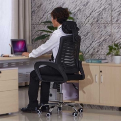 Ghế Văn Phòng Lưng Lưới Chân Xoay Tựa Đầu GX01