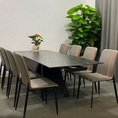 Bàn Ăn Rút Gọn 1m6 Kéo Dài 2m3 Mặt Đá Ceramic Nhập Khẩu