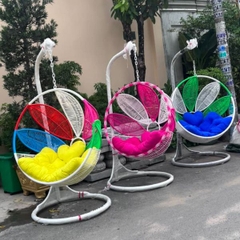 Xích Đu Mây Nhựa Hoa Sen MN52