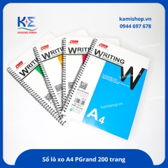 Sổ lò xo A4 bìa giấy PGrand 8541 200 trang