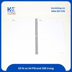 Sổ lò xo A4 bìa giấy PGrand 8541 200 trang