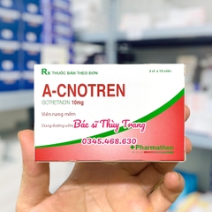 A-Cnotren Isotretinoin 10mg - Hộp 30 Viên: Giải Pháp Trị Mụn Trứng Cá Nặng Hiệu Quả Nhất