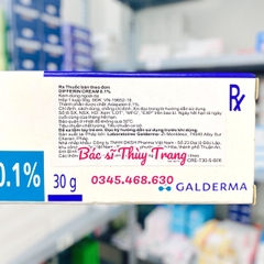 Kem điều trị mụn trứng cá Differin 0.1% (Adapalen 0.1%) - tuýp 30g