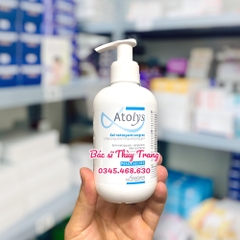 Gel tắm làm sạch và dưỡng ẩm cho da khô, viêm da cơ địa LYSASKIN Atolys Gel Nettoyant Surgras - 200ml