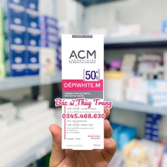 Kem chống nắng phổ rộng giảm lão hoá, tăng sắc tố cho da có vấn đề sắc tố ACM Depiwhite.M SPF50+ Protective Cream - 40ml