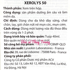 LYSASKIN Xerolys 50 - Nhũ tương bạt sừng và dưỡng ẩm tăng cường Urea 50% - Hộp 40ml