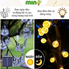 Đèn Led Bi Bọt Trang Trí Năng Lượng Mặt Trời, decor Sân Vườn Trang Trí Ngoài Trời - MINO