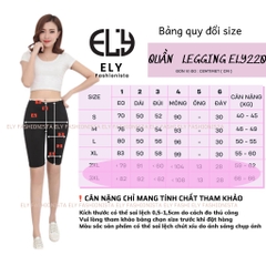 Quần legging nữ lửng ELY nâng mông GU chất umi hàn cao cấp quần ngố mặc nhà dáng ôm bó lưng cao tập gym yoga ELY220