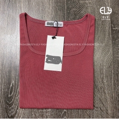 Áo croptop cổ vuông nữ ELY  thun ôm body tanktop 3 lỗ cộc tay cao cấp nhiều màu đen trắng tím nâu hồngELY218