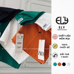 Áo phông nữ cổ tròn cotton tay hến sát nách phong cách hàn quốc from rộng ba lỗ thun trơn basic ELY210.