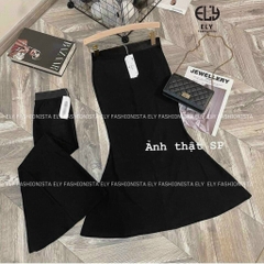Chân Váy Dài Đuôi Cá Jean công sở chất thun tăm bozip cao cấp dày dặn siêu mềm co giãn tôn dáng ELY101