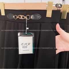 Quần baggy nữ lưng cao dài tôn dáng phối nơ cạp chun cao cấp, quần tây baggy nữ cạp cao đi học đi làm sang chảnh ELY213