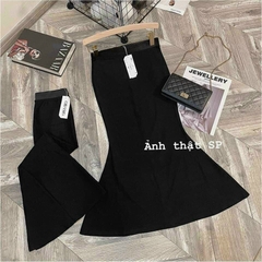 Chân Váy Dài Đuôi Cá Jean công sở chất thun tăm bozip cao cấp dày dặn siêu mềm co giãn tôn dáng ELY101