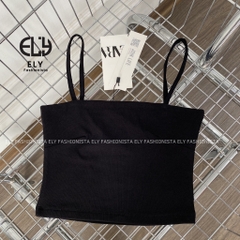 Áo hai dây croptop ELY nữ dáng ôm chiết eo không đệm vải cotton tank top co giãn tốt thoáng mát  freesize ELY223..