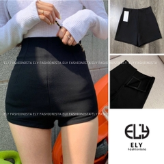 Quần short nữ ELY cạp cao chất umi hàn cao cấp co giãn tốt khóa giọt lệ sau tôn dáng phong cách trẻ trung cá tính ELY222