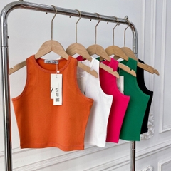Áo croptop 3 lỗ nữ thun tăm CAO CẤP co giãn tốt ôm sát body tôn dáng ELY269