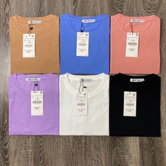 Áo thun nữ trơn cổ tròn tay ngắn dáng suông đen trắng cao cấp,áo phông nữ cộc tay cotton basic chất vải đẹp ELY207R