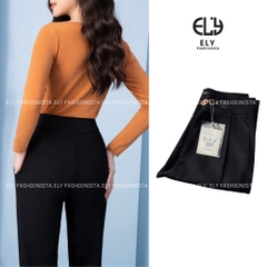 Quần baggy nữ lưng cao dài tôn dáng phối nơ cạp chun cao cấp, quần tây baggy nữ cạp cao đi học đi làm sang chảnh ELY213
