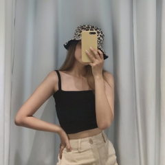 Áo hai dây croptop ELY nữ dáng ôm chiết eo không đệm vải cotton tank top co giãn tốt thoáng mát  freesize ELY223..