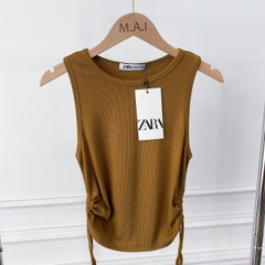 Áo ba lỗ sát nách croptop nữ ôm body ELYFASHIONISTA, chất borip 100% cotton cao cấp, 3 màu trắng đen nâu trẻ trung ELY209