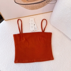 Áo hai dây croptop ELY nữ dáng ôm chiết eo không đệm vải cotton tank top co giãn tốt thoáng mát  freesize ELY223..