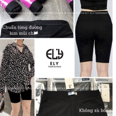 Quần legging nữ lửng ELY nâng mông GU chất umi hàn cao cấp quần ngố mặc nhà dáng ôm bó lưng cao tập gym yoga ELY220