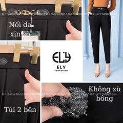 Quần baggy nữ lưng cao dài tôn dáng phối nơ cạp chun cao cấp, quần tây baggy nữ cạp cao đi học đi làm sang chảnh ELY213