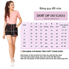 Quần đùi nữ cạp cao kiểu basic short ngắn chất vải umi hàn co giãn tôn dáng đồ mặc nhà đi làm đẹp ELY251