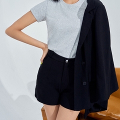 Quần đùi nữ cạp cao kiểu basic short ngắn chất vải umi hàn co giãn tôn dáng đồ mặc nhà đi làm đẹp ELY251