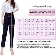 Quần baggy nữ lưng cạp cao đai vải vuông cúc lệch đồ công sở đi học form đẹp màu đen ghi ELY230
