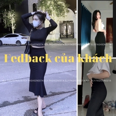 Chân Váy Dài Đuôi Cá Jean công sở chất thun tăm bozip cao cấp dày dặn siêu mềm co giãn tôn dáng ELY101