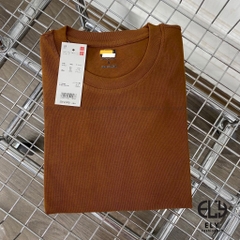 Áo phông nữ ELY dài tay dáng ôm body thun cotton trơn HÀNG DÀY CAO CẤP cổ tròn màu đen trắng nâu xanh ELY235