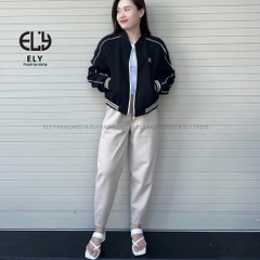 Quần dạ nữ cạp chun lưng cao giữ nhiệt, quần baggy nữ chất dạ dày cao cấp dáng dài trẻ trung năng động ELY234