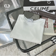 Áo croptop nữ cổ tròn cộc tay vải cotton bozip dày đẹp ôm body cao cấp crotop nữ thun co giãn tốt ELY214A