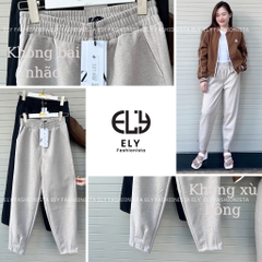 Quần dạ nữ cạp chun lưng cao giữ nhiệt, quần baggy nữ chất dạ dày cao cấp dáng dài trẻ trung năng động ELY234
