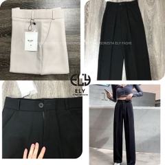 Quần ống suông rộng nữ lưng cao ELY baggy vải cao cấp  dài culottes,quần tây công sở đi làm đi chơi hàng đẹp ELY262