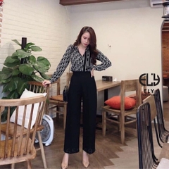 Quần ống suông rộng nữ lưng cao ELY baggy vải cao cấp  dài culottes,quần tây công sở đi làm đi chơi hàng đẹp ELY262