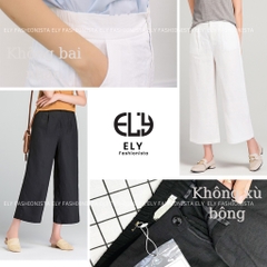 Quần lửng nữ ống rộng culottes Ely fashion chất đũi cao cấp cho mùa hè mát lạnh ELY248