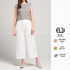 Quần lửng nữ ống rộng culottes Ely fashion chất đũi cao cấp cho mùa hè mát lạnh ELY248