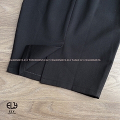 Chân váy bút chì công sở cao cấp Ely Fashion chất Umi Hàn from chuẩn-Váy đầm dáng dài lưng cao đen sang trọng ELY001.