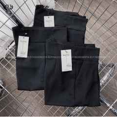 Quần tây baggy nữ lưng cao Ely fashion kiểu dáng công sở Basic, quần baggy nữ cúc bấm lệch thanh lịch ELY211