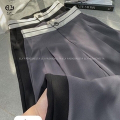 Quần suông nữ ống rộng chất vải Ruby cao cấp quần dài 100+1cm đi làm đi chơi sang chảnh phong cách cá tính  ELY303.