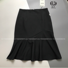 Chân váy đuôi cá dài ngang gối cạp cao vải cotton 2 biên 2 lớp đẹp phong cách hàn quốc ELY225