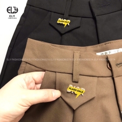 Quần short nữ cạp cao Ely Fashion kiểu đùi rộng ngắn thể thao chất cotton 2 biên mặc hè thoáng mát ELY263
