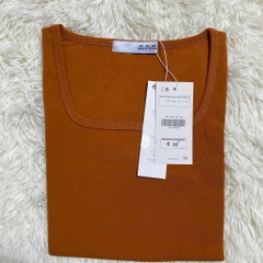 Áo croptop cổ vuông nữ ELY  thun ôm body tanktop 3 lỗ cộc tay cao cấp nhiều màu đen trắng tím nâu hồngELY218