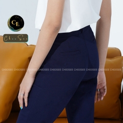 Quần tây nữ Choosee công sở lưng cao vải âu baggy màu xanh đen nâu đi học đẹp trẻ trung dáng dài CHS244A