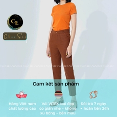 Quần tây nữ Choosee công sở lưng cao vải âu baggy màu xanh đen nâu đi học đẹp trẻ trung dáng dài CHS244A