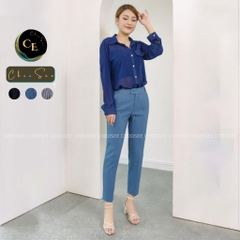 Quần tây nữ Choosee lưng cạp cao âu công sở đẹp màu đen xanh xám đồ đi học form chuẩn tôn dáng CHS268
